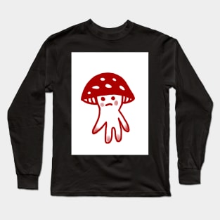 Sad little red mushroom Long Sleeve T-Shirt